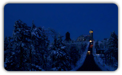 Silvester im Erzgebirge - Oberwiesenthal Fichtelberg und Hotel Fichtelberghaus bei Nacht